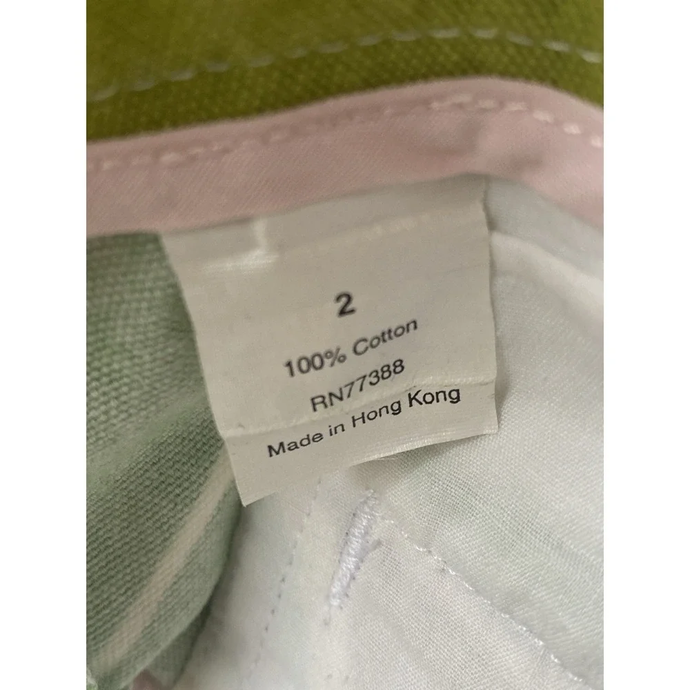 J.Crew VTG 2005 Tropical Print Preppy Pink Green Shorts Low Fit Sz 2 - Picture 5 of 6